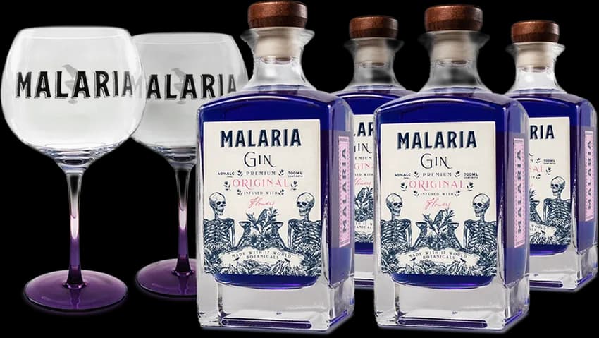 2 COPONES REGALO + Malaria Gin Original x 4 botellas